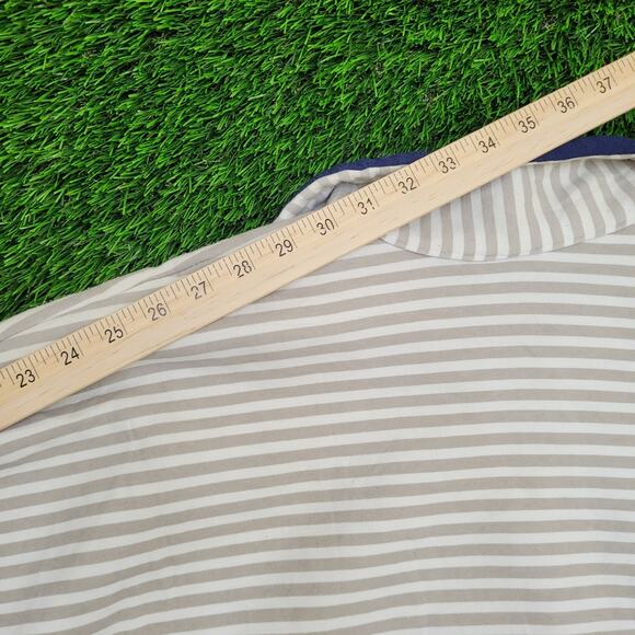 Vintage 90s Seattle Stripes Sweatshirt Large 22x26 Beige USA - Picture 3 of 15